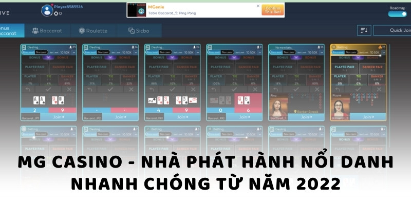 MG Casino - Nhà phát hành nổi danh nhanh chóng từ năm 2022
